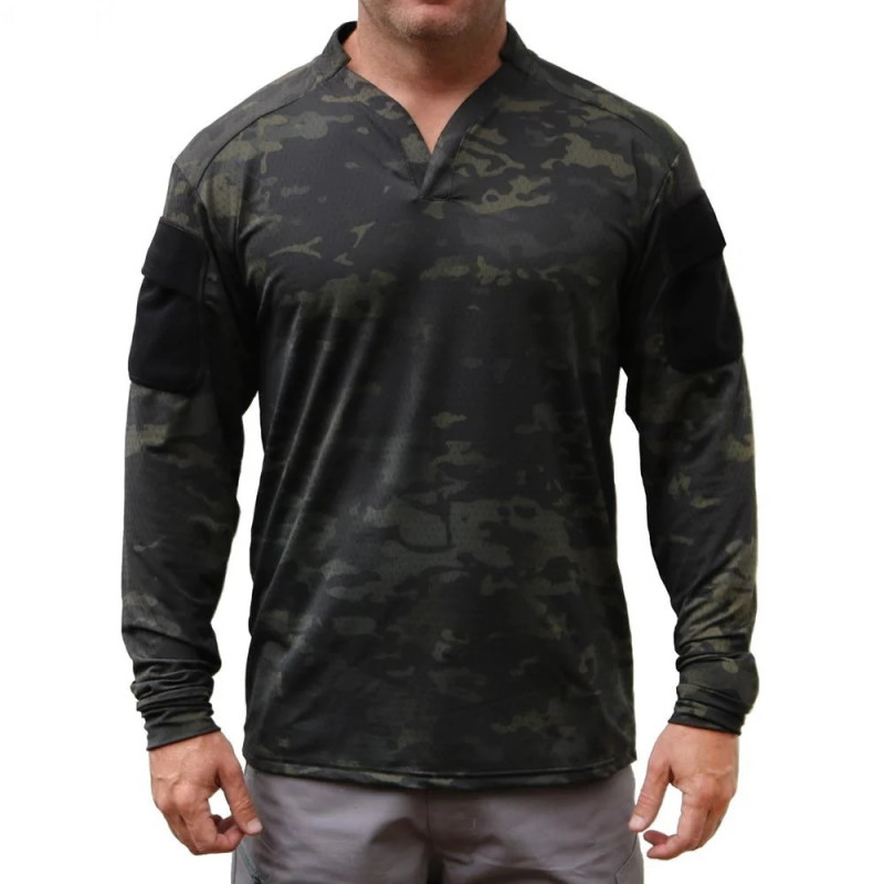 Velocity Systems - BOSS Rugby Long Sleeve Multicam Black